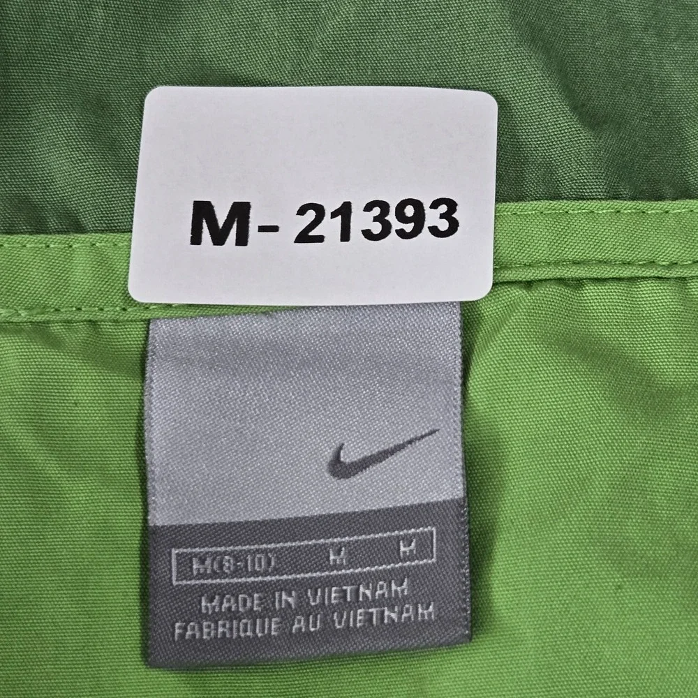 VINTAGE Nike Women Jacket M Green Track Colorblock Logo Y2K READ